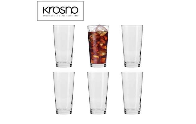 18-delige Krosno kristalglas glaswerk met drinkglazen en wijnglazen!